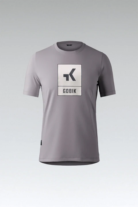 GOBIK T-Shirt Short Sleeve Overlines 2.0 Pewter